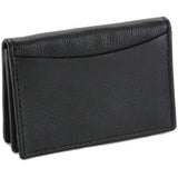 Alpine Swiss Expandable Business Card Case Genuine Leather Front Pocket Wallet – Black