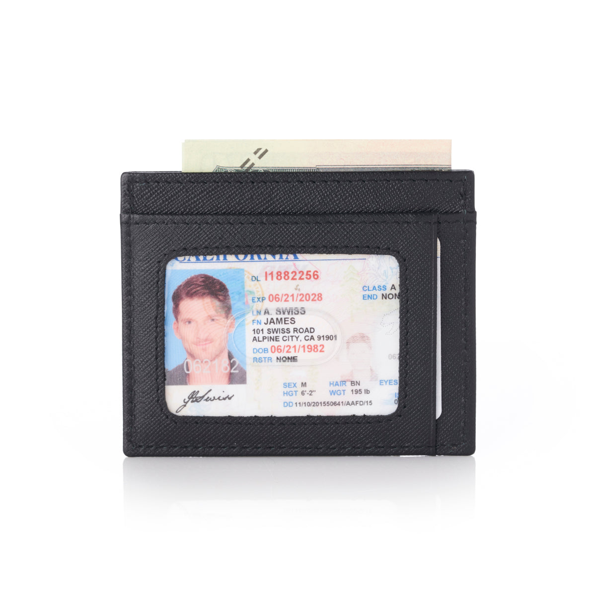 Alpine Swiss Mens RFID Wallet – Crosshatch Black