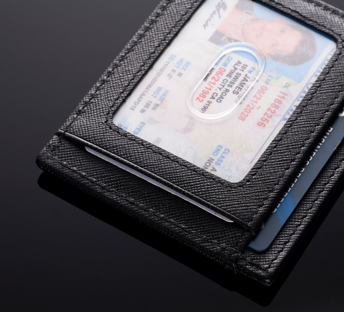 Alpine Swiss Mens RFID Wallet – Crosshatch Black