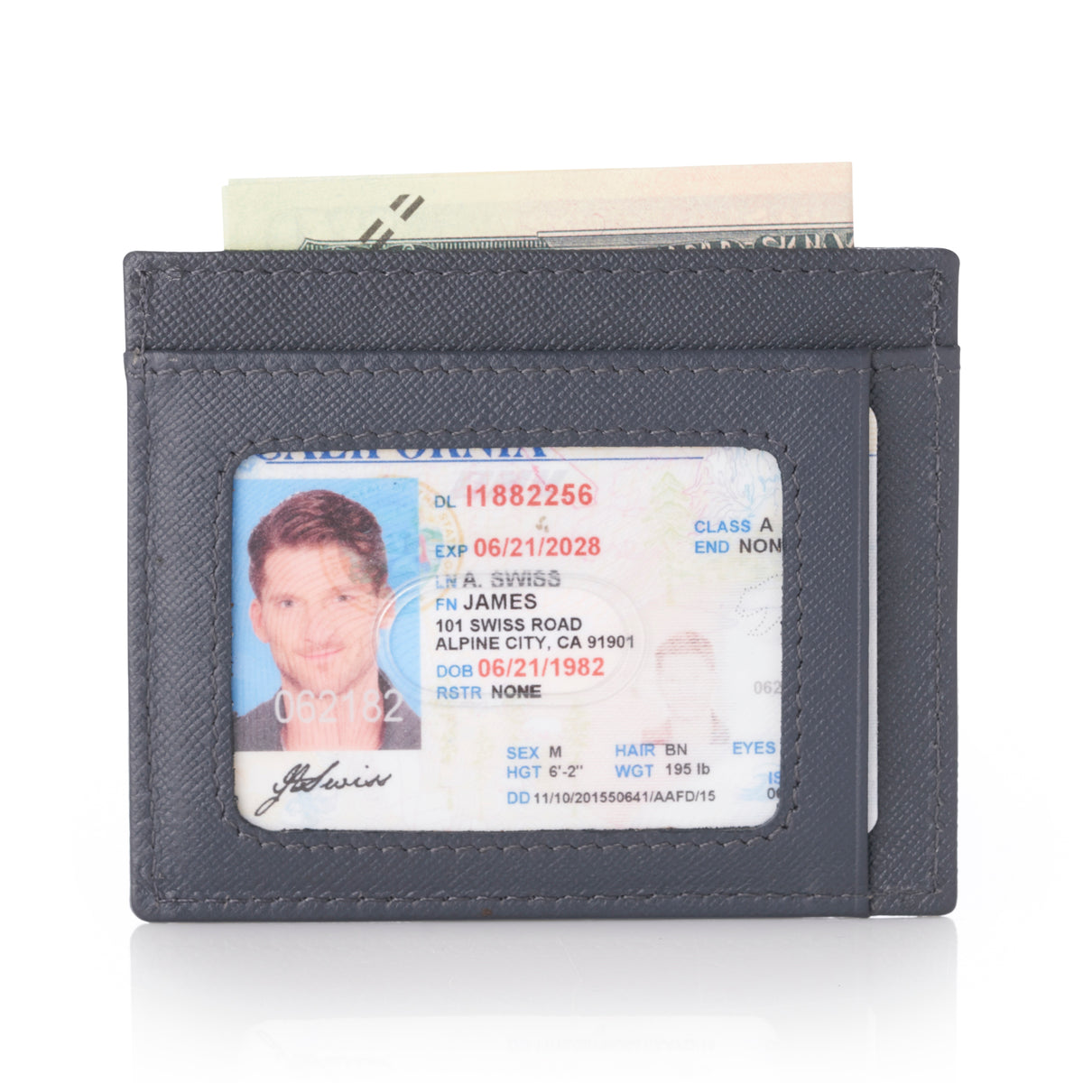 Alpine Swiss Mens RFID Wallet – Crosshatch Gray