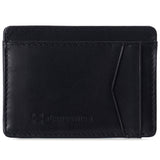 Alpine Swiss Men RFID Safe Minimalist Front Pocket Wallet Leather Thin Card Case – Smooth Finish Black