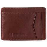 Alpine Swiss Men RFID Safe Minimalist Front Pocket Wallet Leather Thin Card Case – Tan