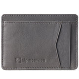 Alpine Swiss Men RFID Safe Minimalist Front Pocket Wallet Leather Thin Card Case – Gray
