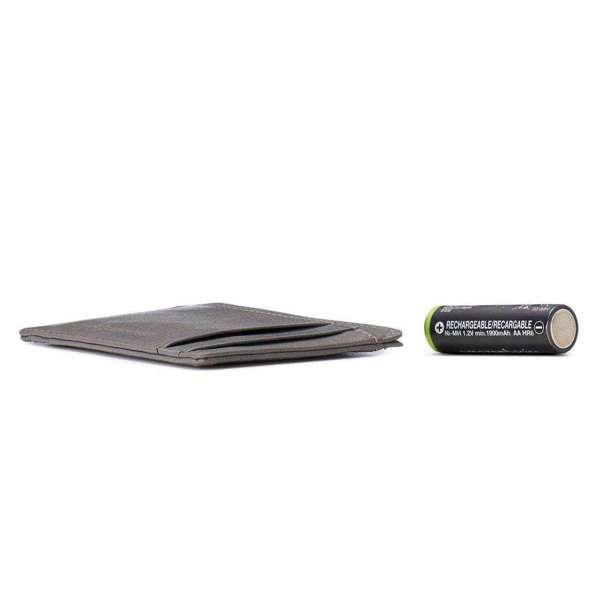 Alpine Swiss Men RFID Safe Minimalist Front Pocket Wallet Leather Thin Card Case – Gray