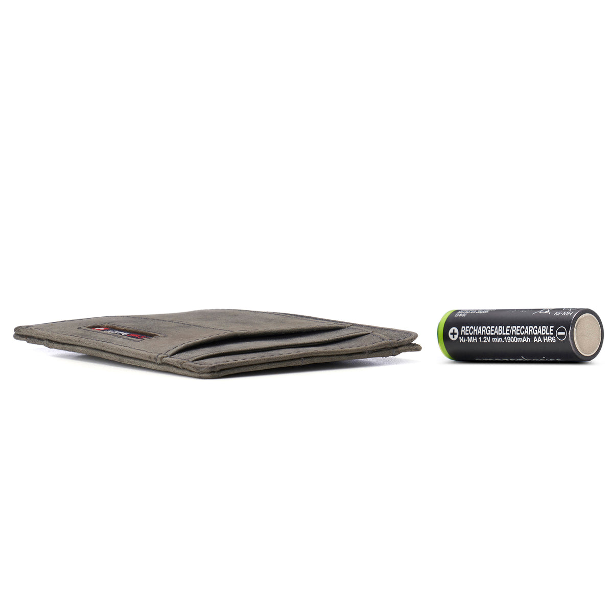 Alpine Swiss Men RFID Safe Minimalist Front Pocket Wallet Leather Thin Card Case – Nubuck Gray