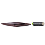 Alpine Swiss Men RFID Safe Minimalist Front Pocket Wallet Leather Thin Card Case – Burgundy