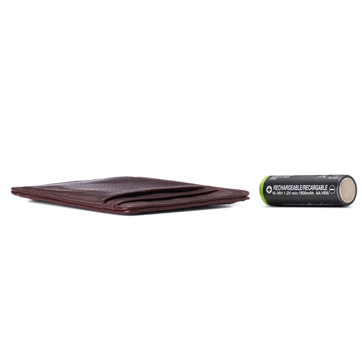 Alpine Swiss Men RFID Safe Minimalist Front Pocket Wallet Leather Thin Card Case – Burgundy