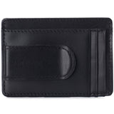 Alpine Swiss Mens RFID Money Clip Leather Minimalist Wallet Card Case ID Window – Smooth Finish Black