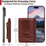 Alpine Swiss RFID Dermot Money Clip Front Pocket Wallet - Tan