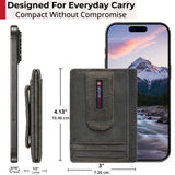 Alpine Swiss RFID Dermot Money Clip Front Pocket Wallet - Nubuck Gray