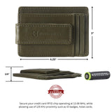 Alpine Swiss Mens RFID Safe Magnetic Money Clip Wallet Slim Front Pocket Wallet – Olive