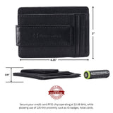 Alpine Swiss Mens RFID Safe Magnetic Money Clip Wallet Slim Front Pocket Wallet – Black