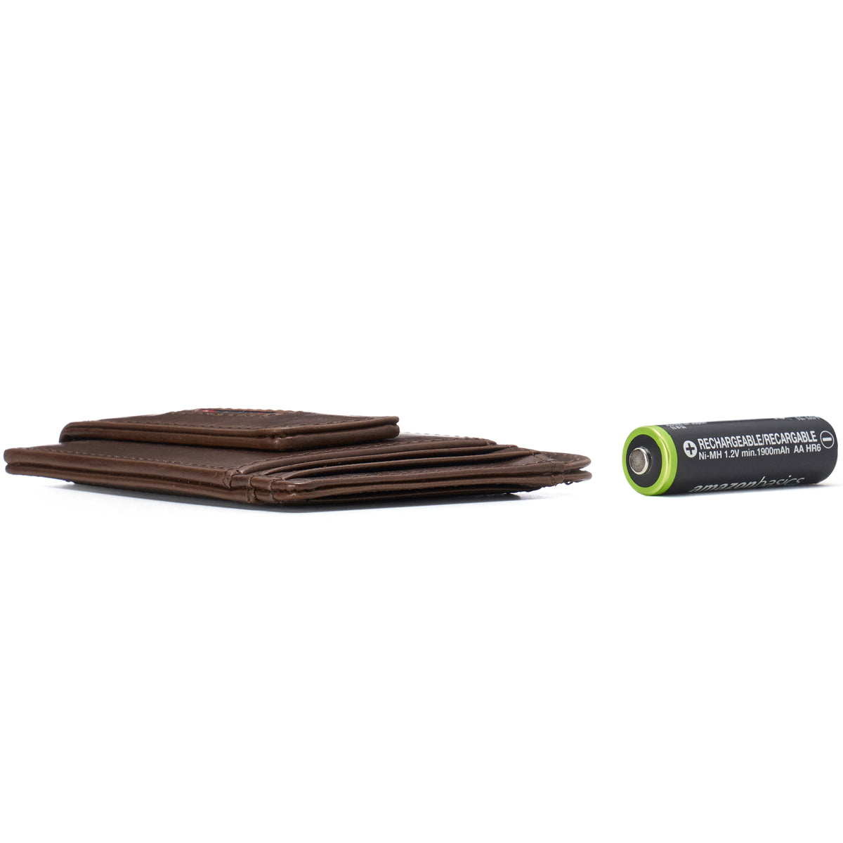 Alpine Swiss Mens RFID Safe Magnetic Money Clip Wallet Slim Front Pocket Wallet – Glossy Nappa Brown