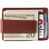 Alpine Swiss Mens RFID Safe Magnetic Money Clip Wallet Slim Front Pocket Wallet – Tan