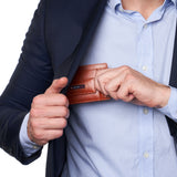 Alpine Swiss Mens RFID Safe Magnetic Money Clip Wallet Slim Front Pocket Wallet – Glossy Nappa Tan