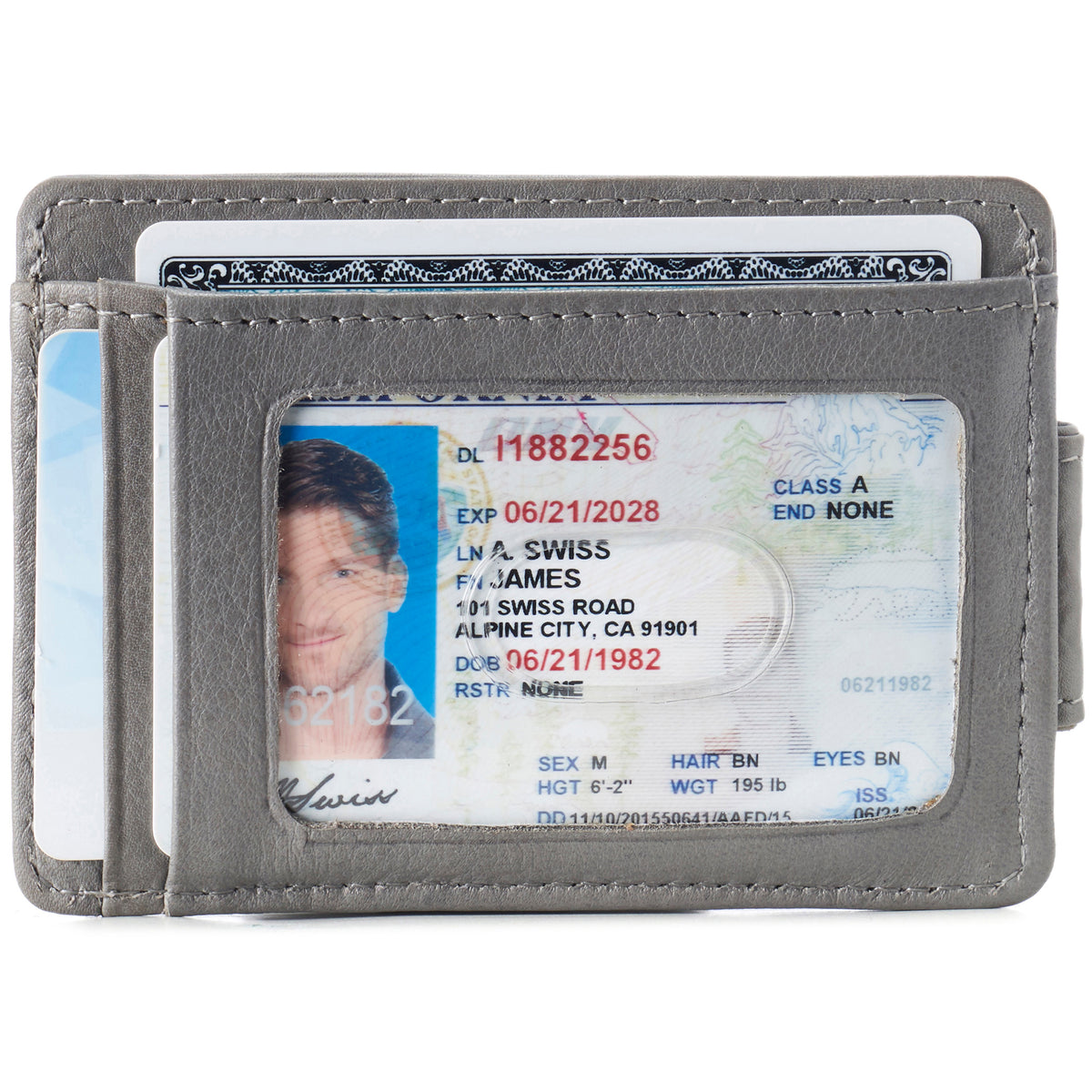 Alpine Swiss Mens RFID Safe Magnetic Money Clip Wallet Slim Front Pocket Wallet – Gray