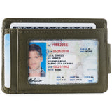 Alpine Swiss Mens RFID Safe Magnetic Money Clip Wallet Slim Front Pocket Wallet – Olive