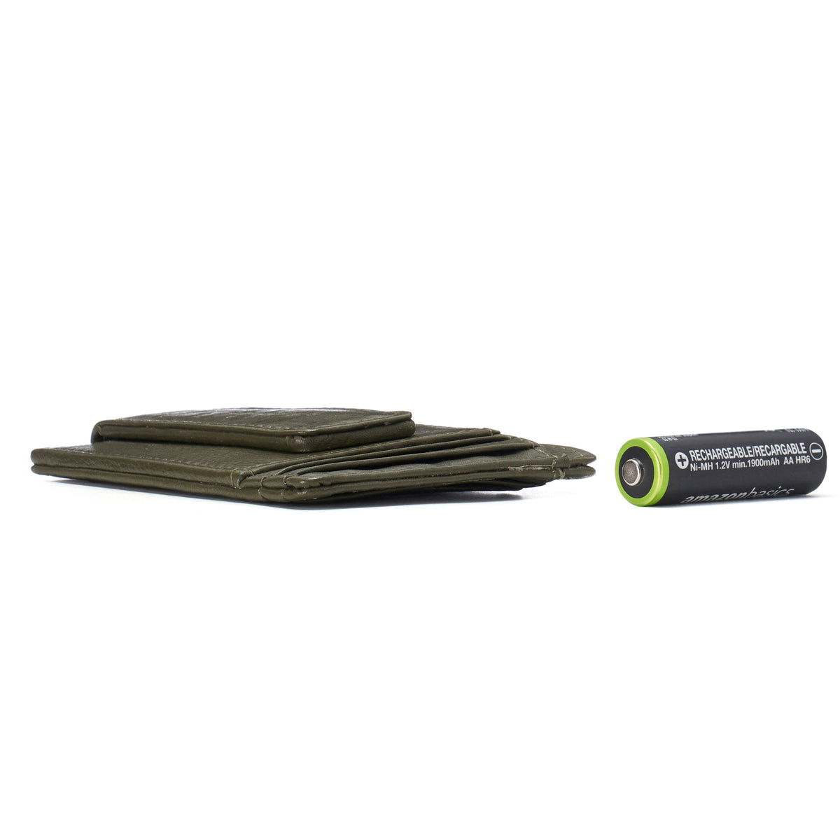 Alpine Swiss Mens RFID Safe Magnetic Money Clip Wallet Slim Front Pocket Wallet – Olive