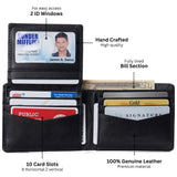 Alpine Swiss Connor Executive Bifold Wallet – Smooth Finish Black