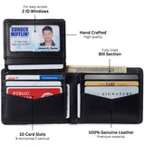 Alpine Swiss Connor Executive Bifold Wallet – Glossy Nappa Black