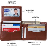 Alpine Swiss Connor Executive Bifold Wallet – Smooth Finish Tan