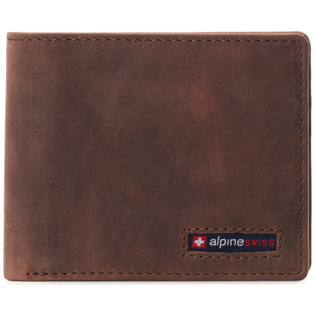 Alpine Swiss Connor Executive Bifold Wallet – Nubuck Tan