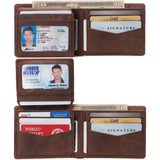 Alpine Swiss Connor Executive Bifold Wallet – Nubuck Tan