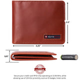 Alpine Swiss Connor Executive Bifold Wallet – Glossy Nappa Tan