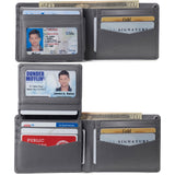 Alpine Swiss Connor Executive Bifold Wallet – Smooth Finish Gray