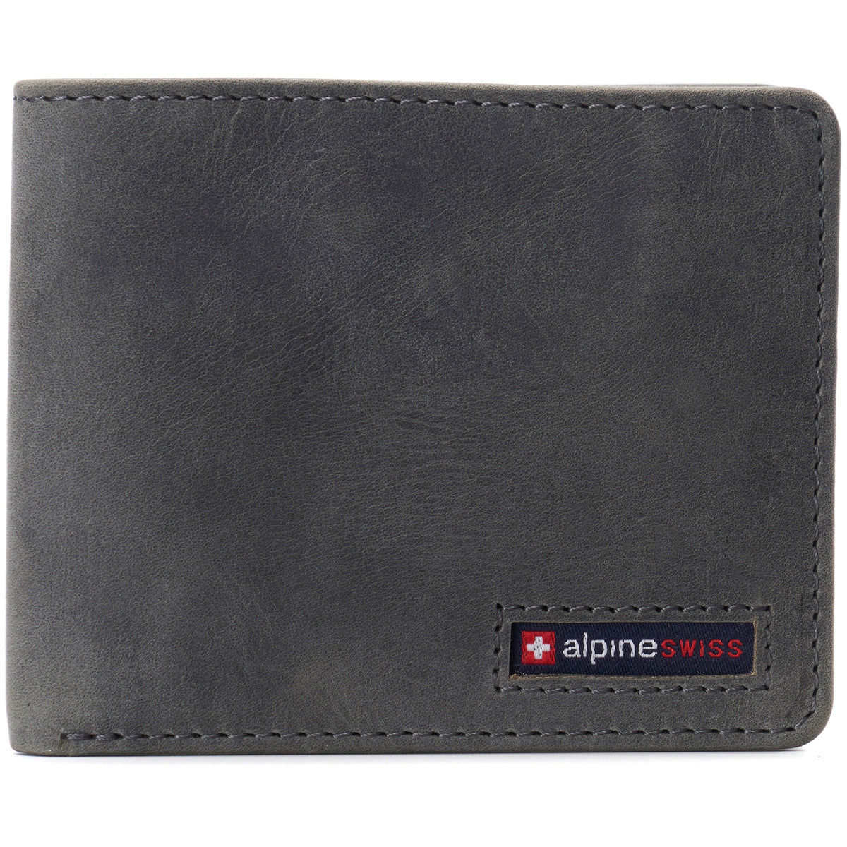 Alpine Swiss Connor Executive Bifold Wallet – Nubuck Gray