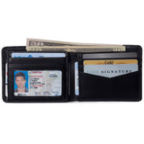 Alpine Swiss Mens Wallet for Men RFID Protected Leather Mens Wallet Spencer Bifold – Glossy Nappa Black