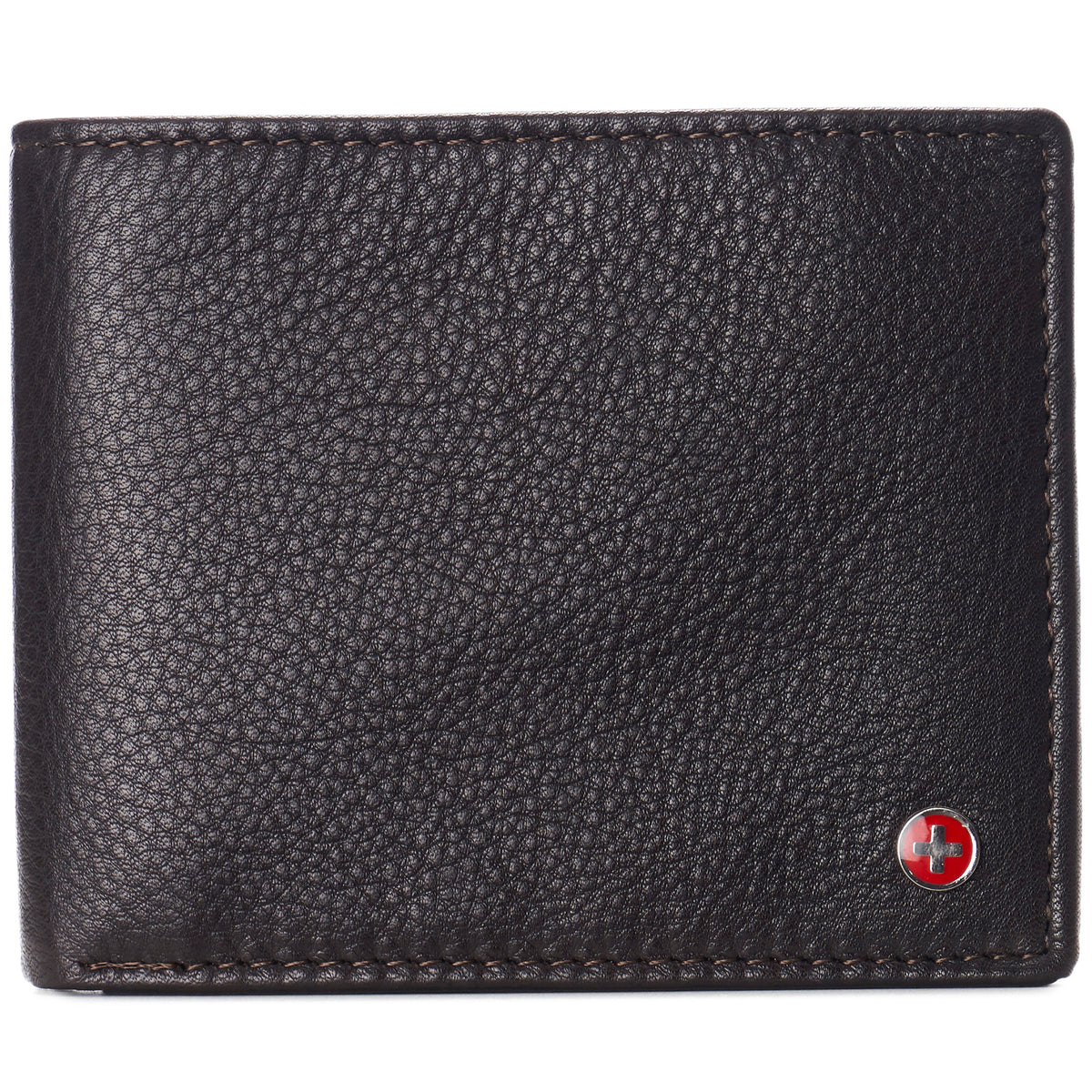 Alpine Swiss Mens Wallet for Men RFID Protected Leather Mens Wallet Spencer Bifold – Brown