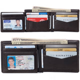 Alpine Swiss Mens Wallet for Men RFID Protected Leather Mens Wallet Spencer Bifold – Brown