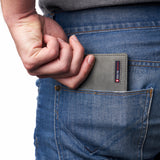 Alpine Swiss Wallet for Men Nolan Commuter Bifold Dual ID Windows for License Work – Nubuck Gray