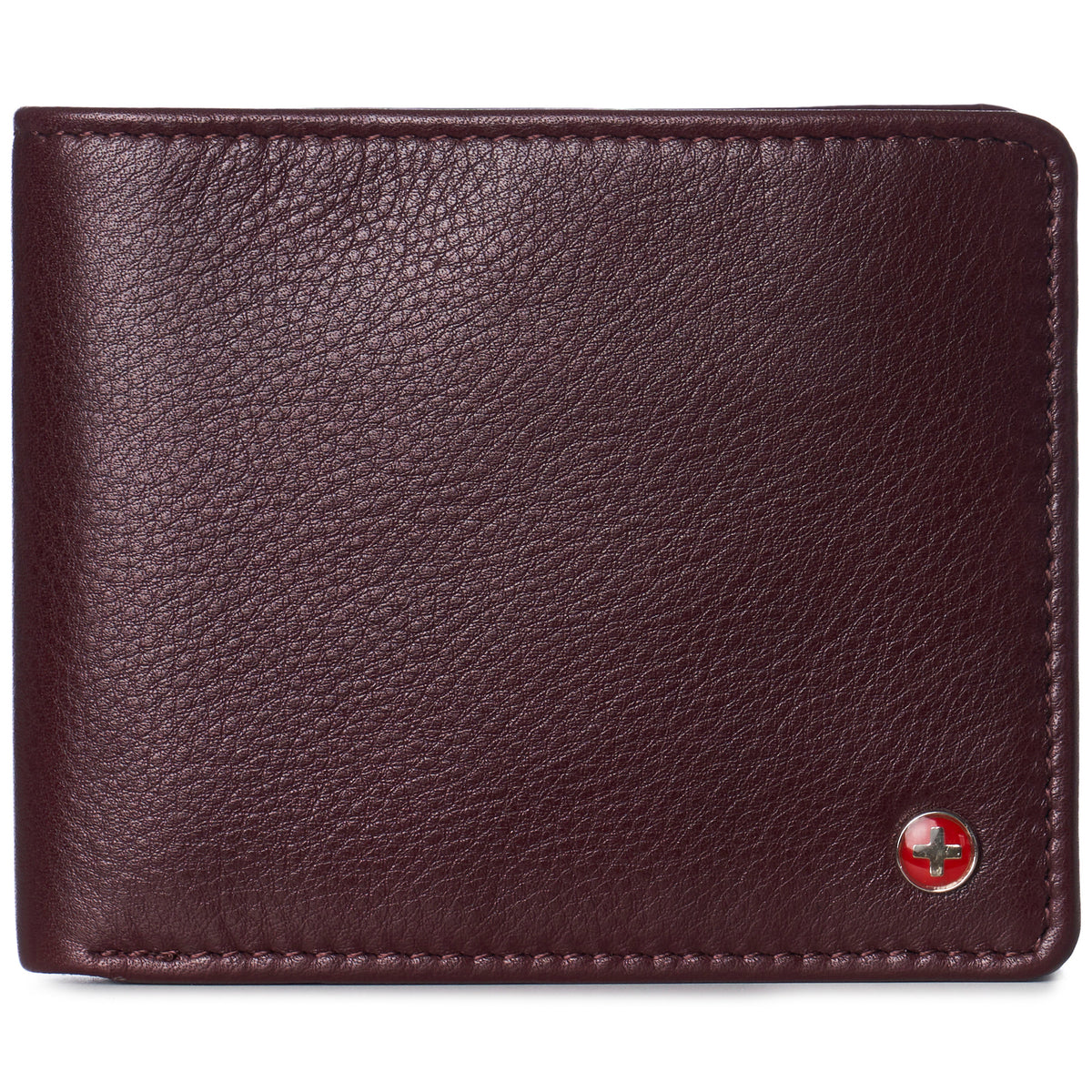 Alpine Swiss Mens Wallet for Men RFID Protected Leather Mens Wallet Spencer Bifold – Burgundy