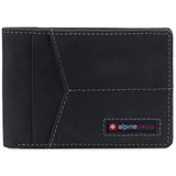 Alpine Swiss Delaney Slim Bifold Wallet – Nubuck Black