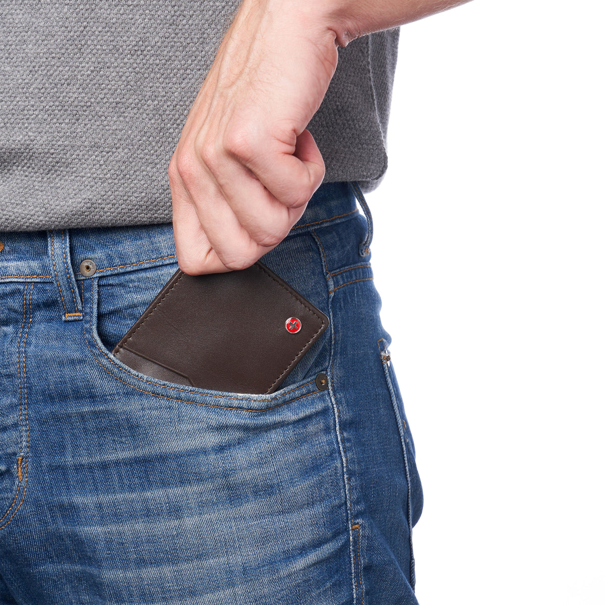 Alpine Swiss Delaney Slim Bifold Wallet – Smooth Finish Brown