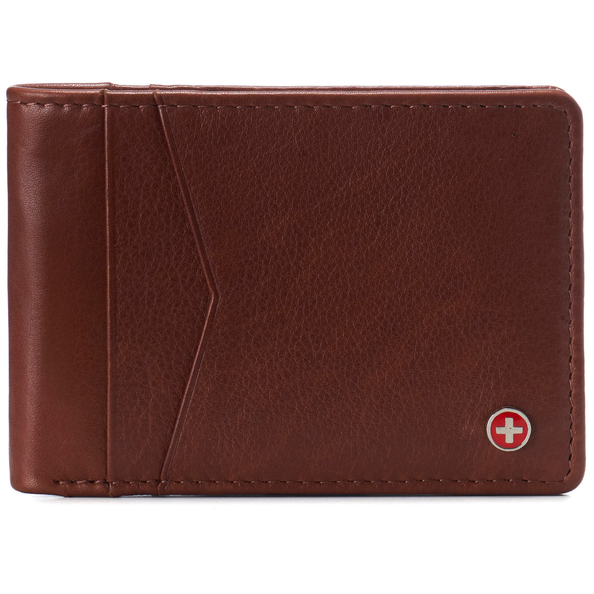 Alpine Swiss Delaney Slim Bifold Wallet – Tan