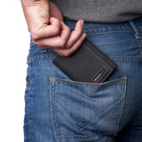 Alpine Swiss Men's Leon RFID Trifold Pocket Wallet – Nubuck Black