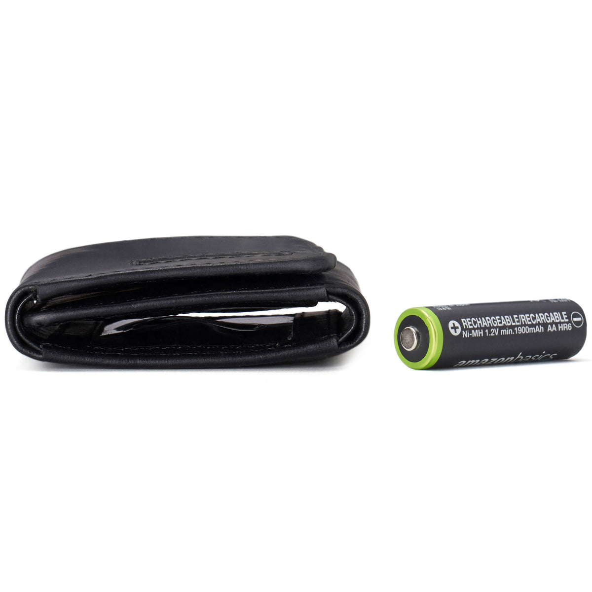Alpine Swiss Men's Leon RFID Trifold Pocket Wallet – Glossy Nappa Black