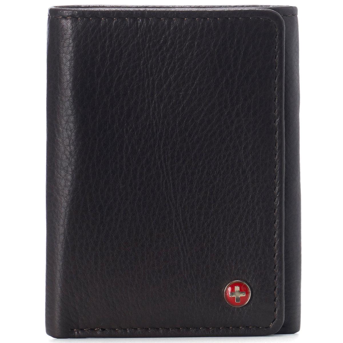 Alpine Swiss Men's Leon RFID Trifold Pocket Wallet – Brown