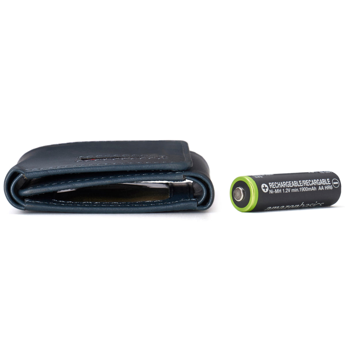 Alpine Swiss Men's Leon RFID Trifold Pocket Wallet – Glossy Nappa Teal