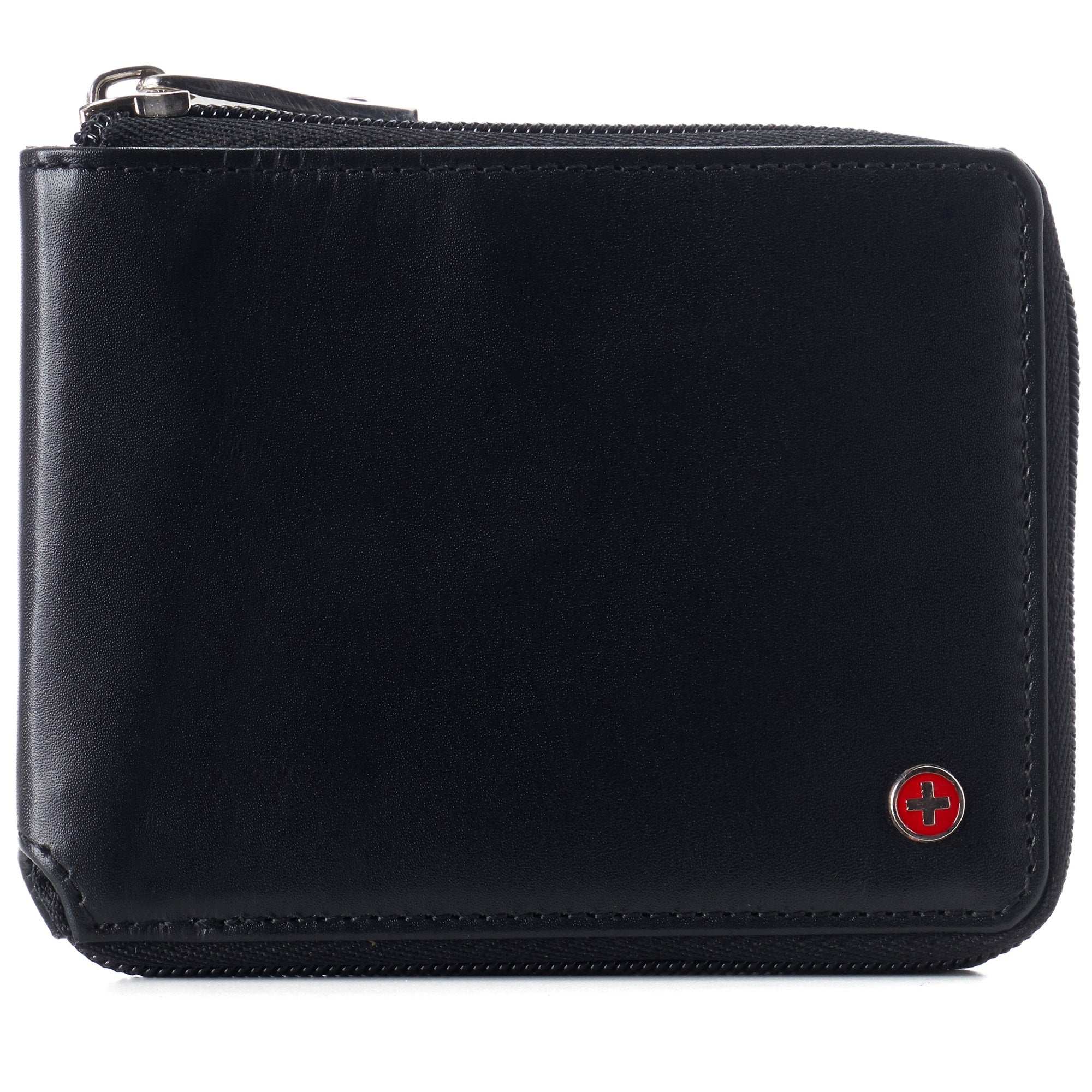 Alpine Swiss Logan Zipper Bifold Wallet | All-Around Zip Closure