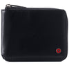 Alpine Swiss Logan Zipper Bifold Wallet – Smooth Finish Black