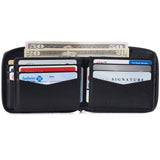 Alpine Swiss Logan Zipper Bifold Wallet – Black