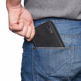 Alpine Swiss Logan Zipper Bifold Wallet – Nubuck Black