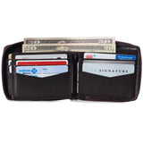 Alpine Swiss Logan Zipper Bifold Wallet – Brown