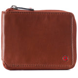 Alpine Swiss Logan Zipper Bifold Wallet – Tan