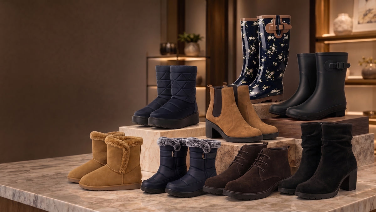 variety of Alpine Swiss women's shoes