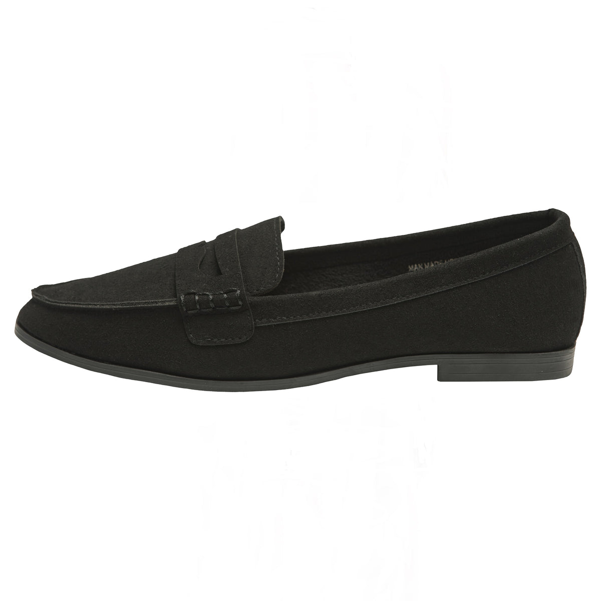 Alpine Swiss Abby Womens Penny Loafers Slip On Flats Comfortable Office Shoes – Black